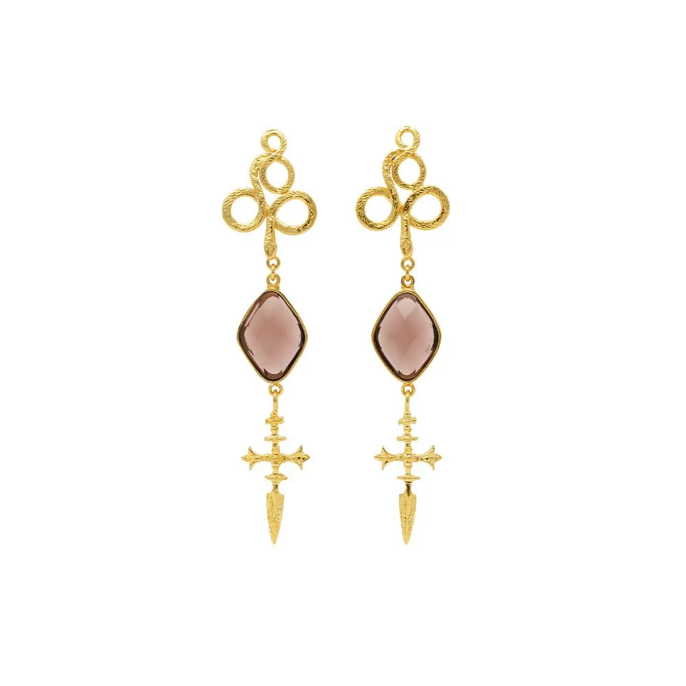 Cobra Cross Earrings