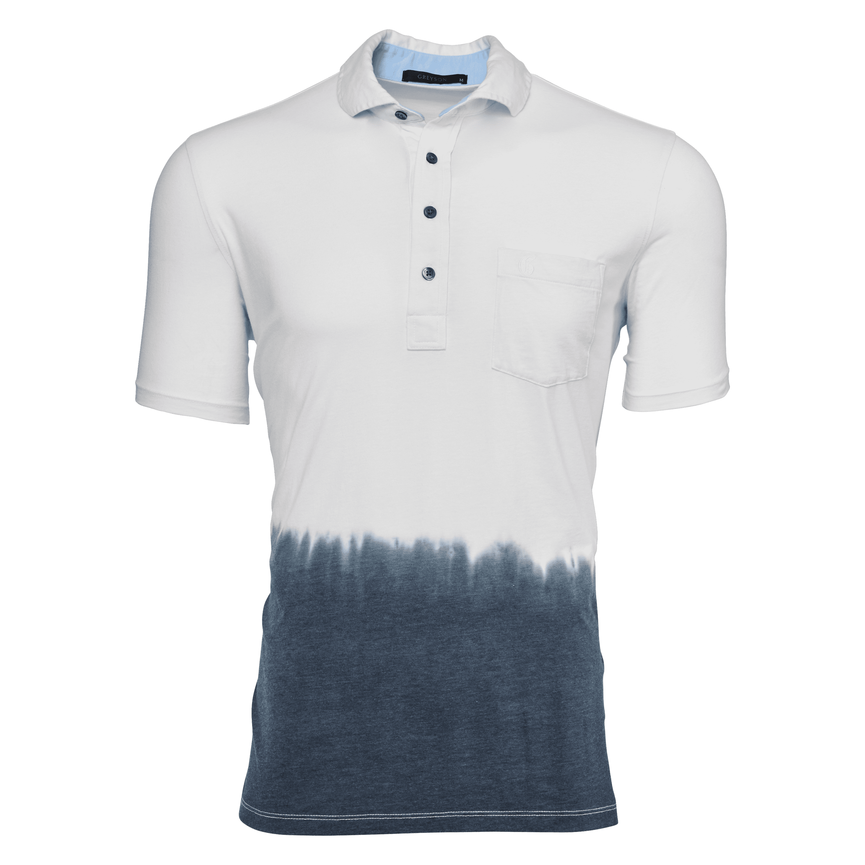 Colorful Polo Shirt with Gradual Coloring Design