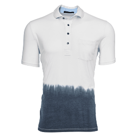 Colorful Polo Shirt with Gradual Coloring Design