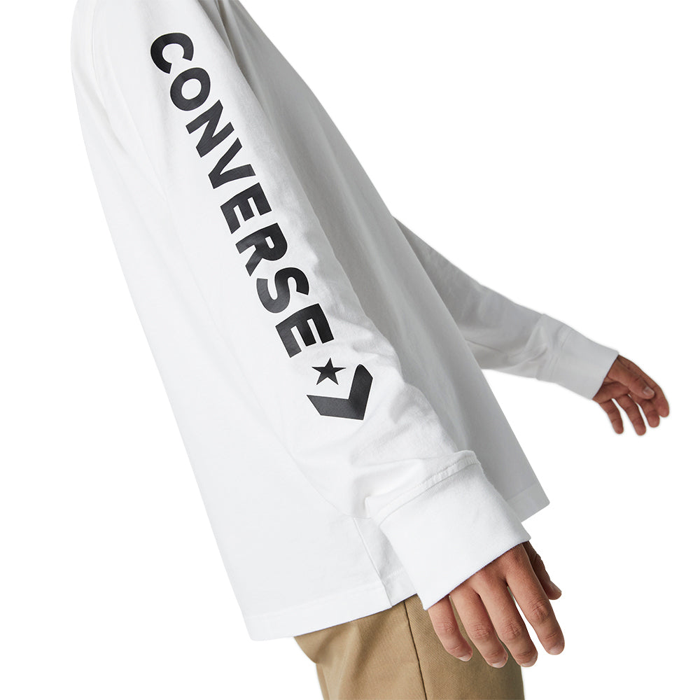 Converse Wordmark White Long-Sleeve Tee