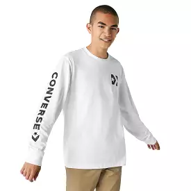 Converse Wordmark White Long-Sleeve Tee