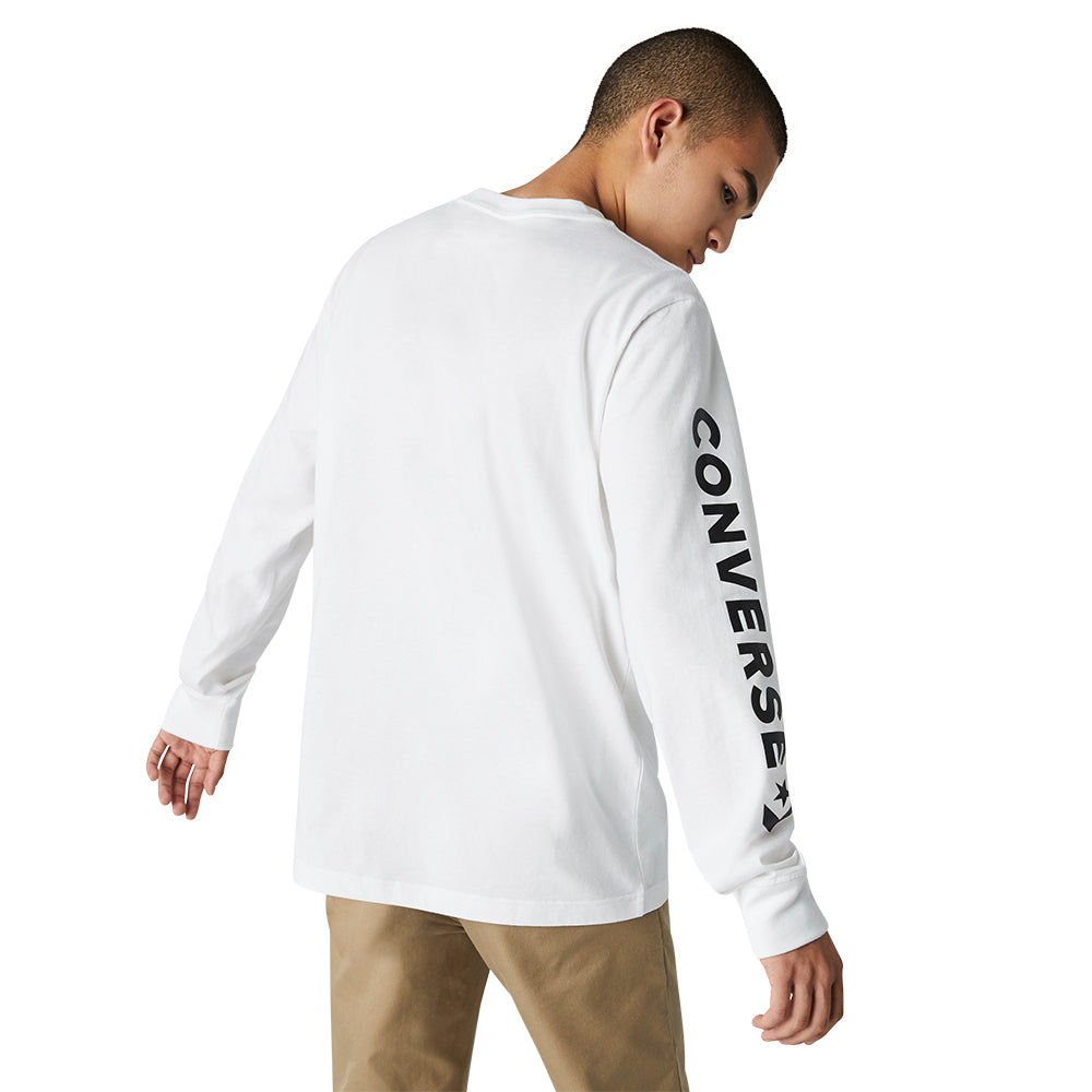 Converse Wordmark White Long-Sleeve Tee