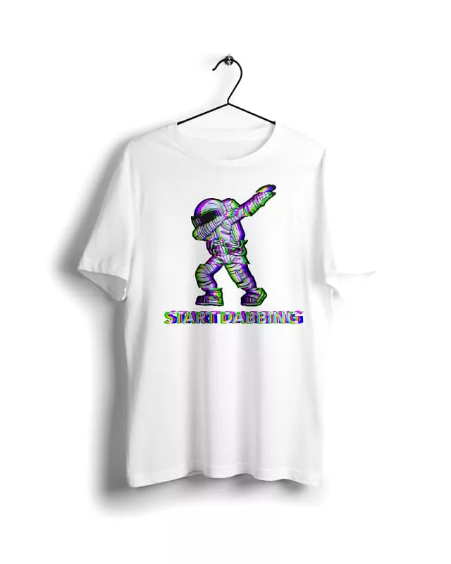 Dab Astro - Digital Graphics T-shirt White