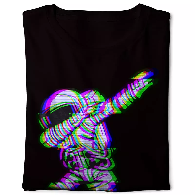 Dabbing Astro - Basic Black Digital Graphics T-shirt