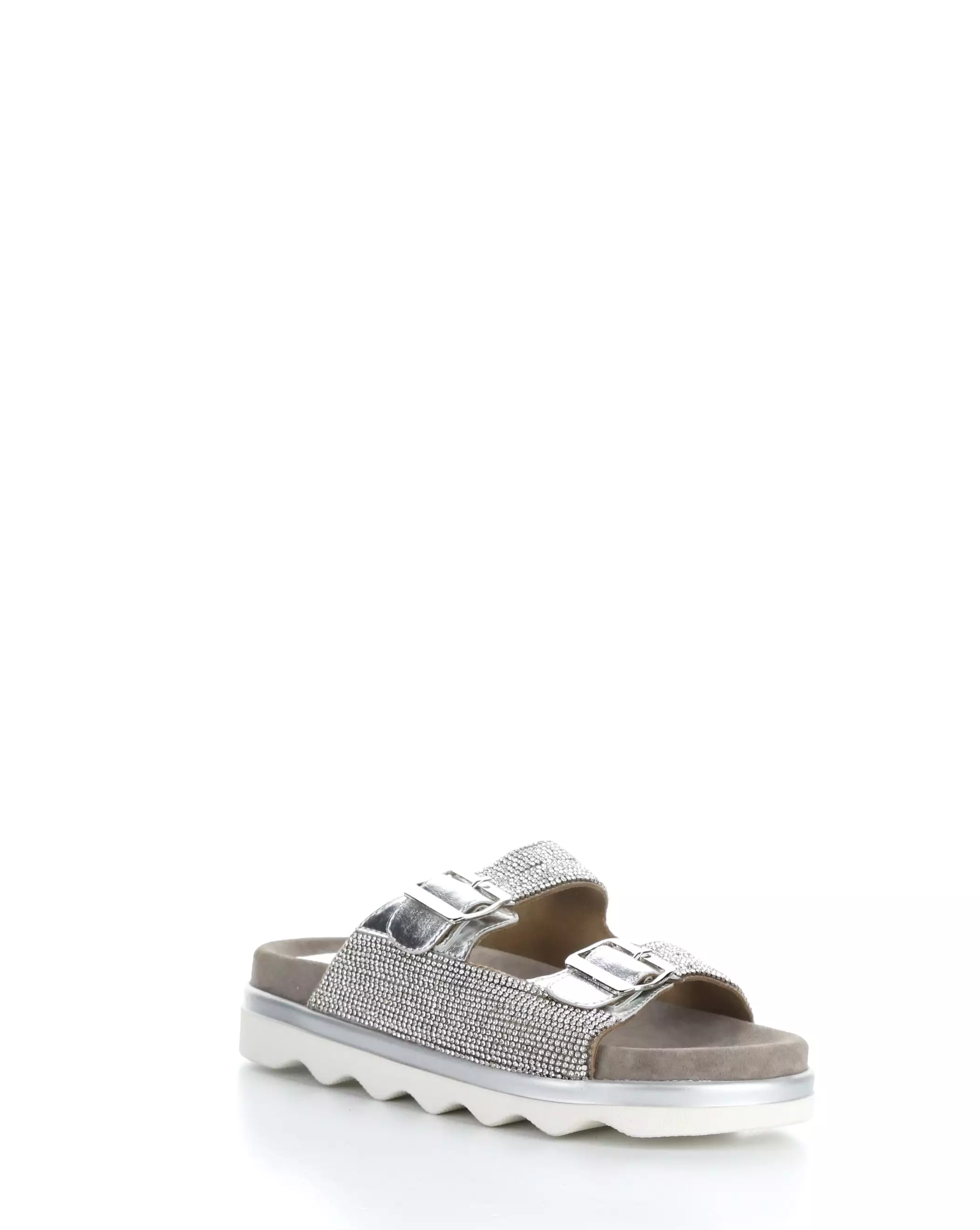 Dahna Silver Slip-on Sandals