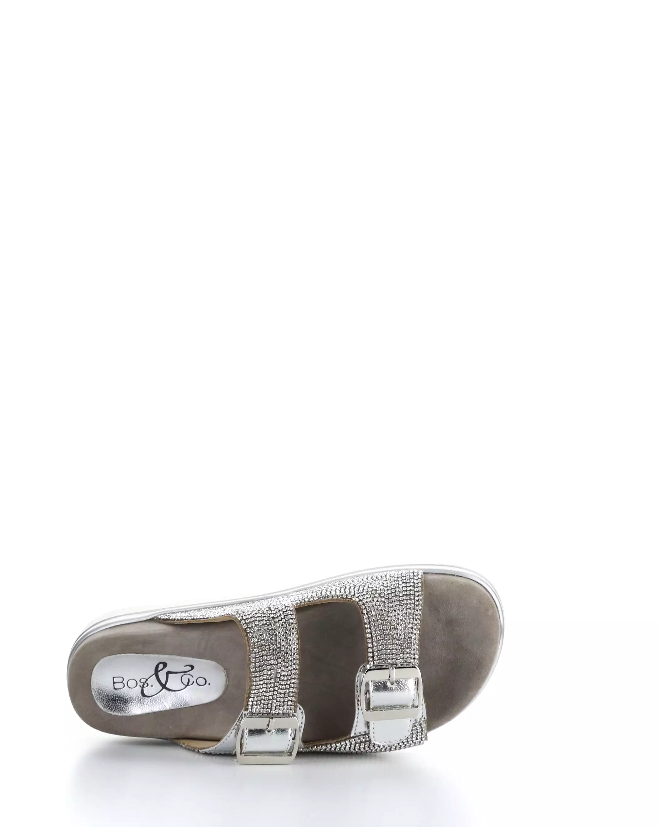 Dahna Silver Slip-on Sandals