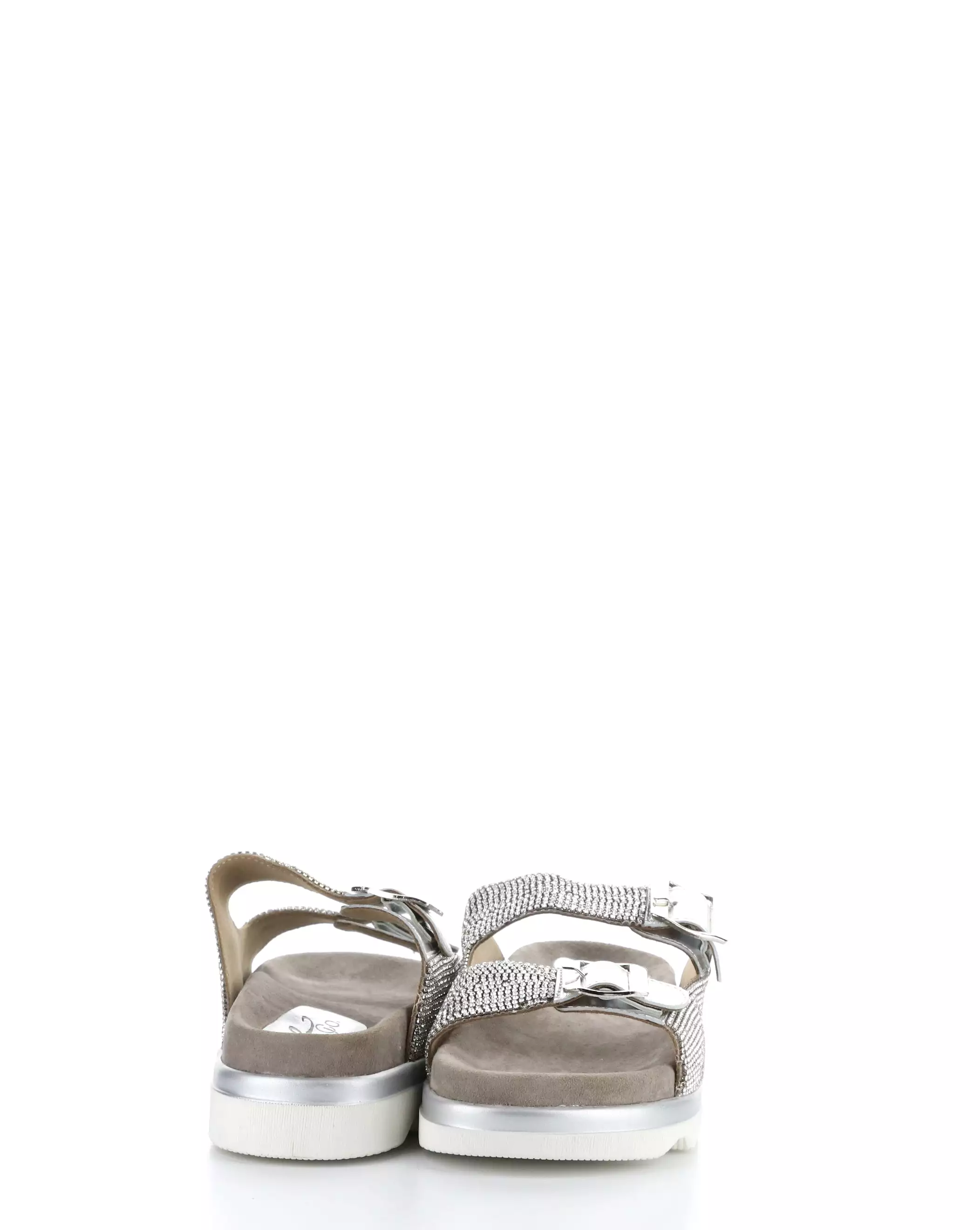 Dahna Silver Slip-on Sandals