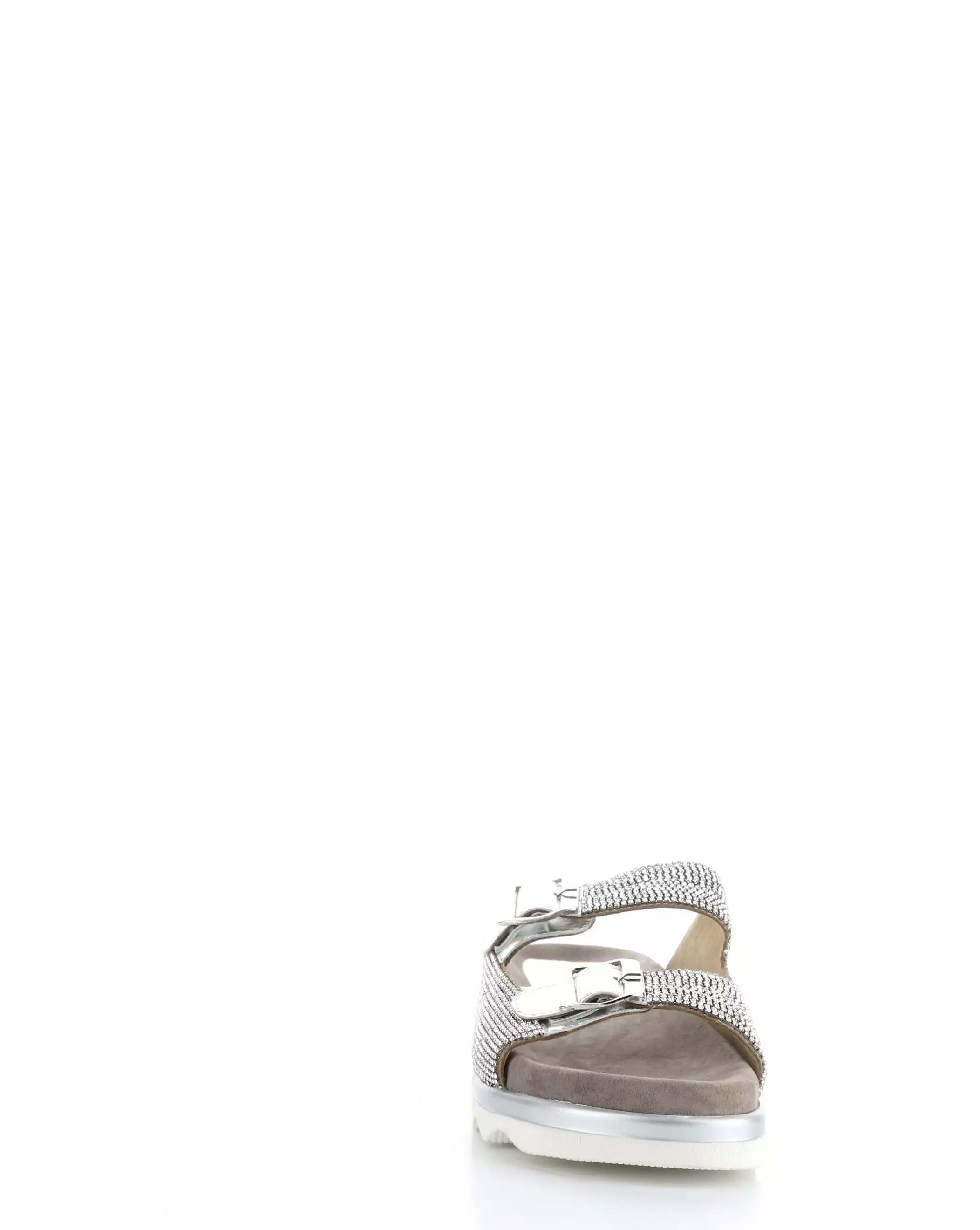 Dahna Silver Slip-on Sandals