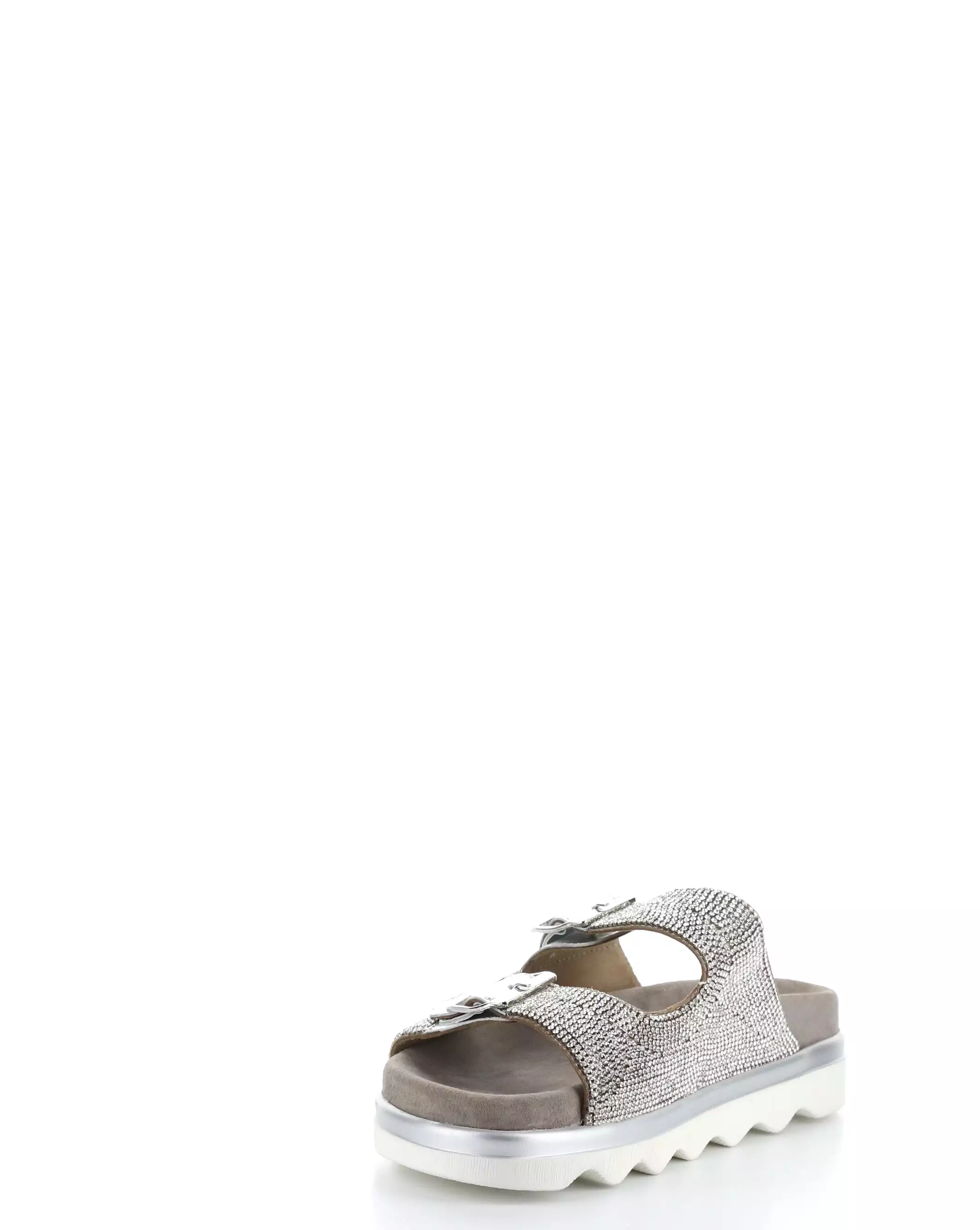 Dahna Silver Slip-on Sandals