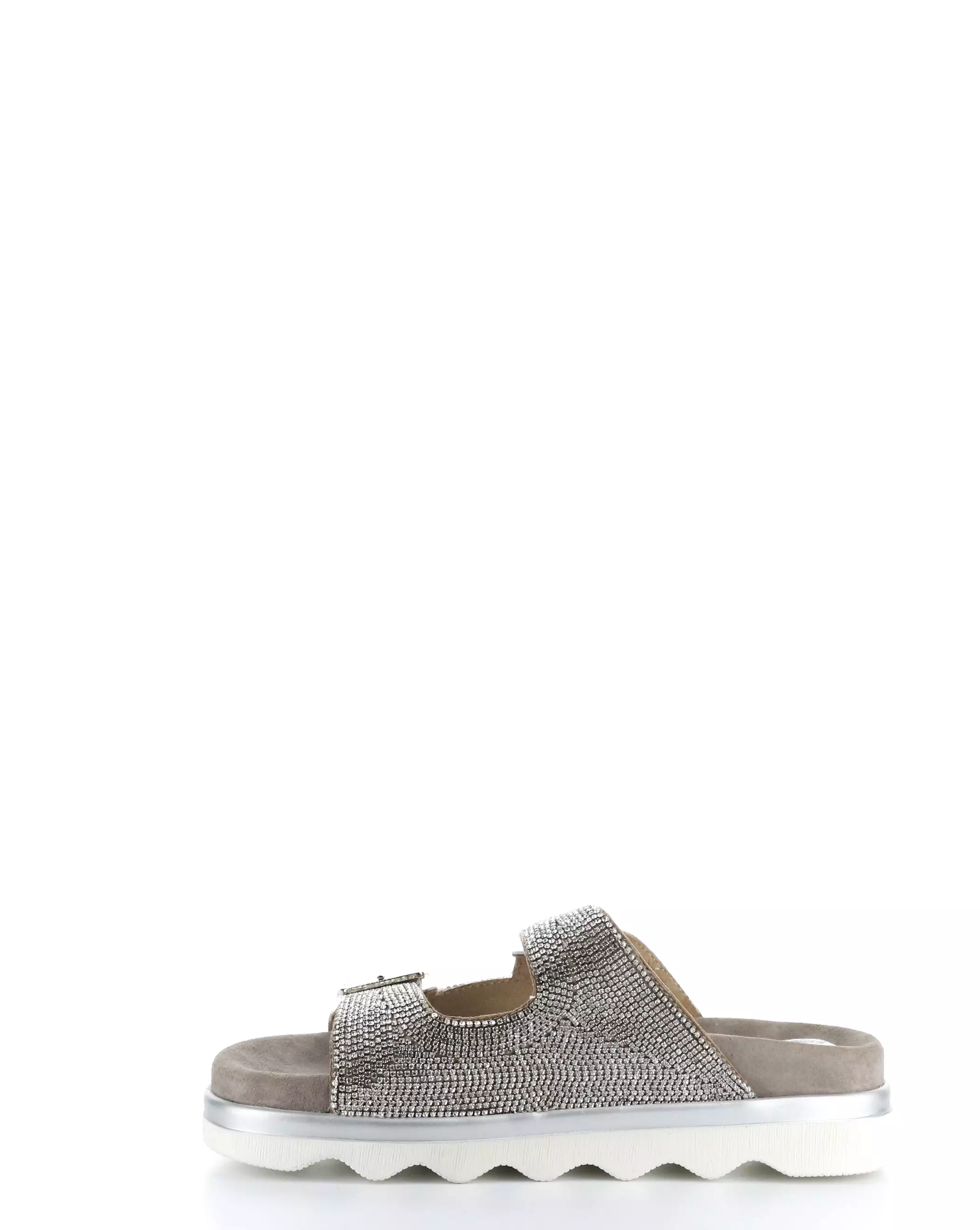 Dahna Silver Slip-on Sandals