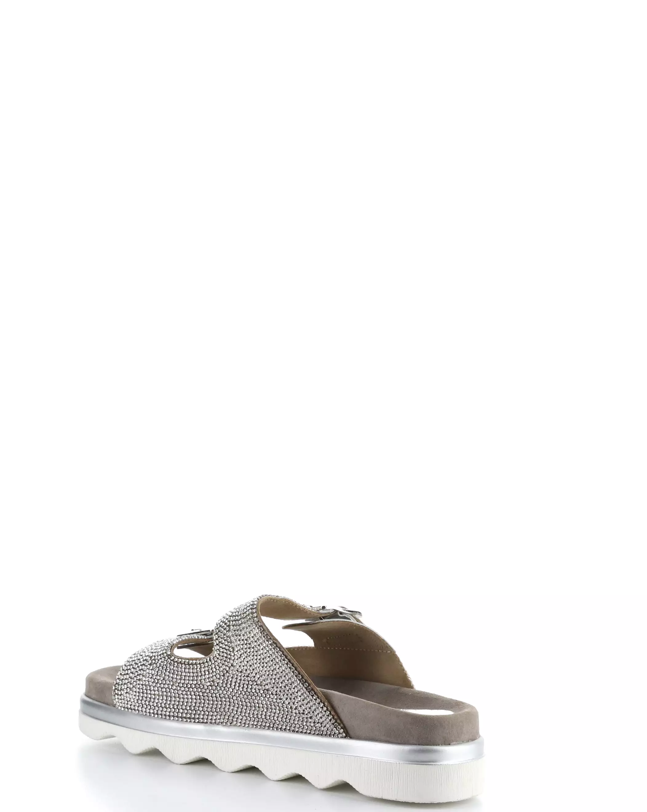 Dahna Silver Slip-on Sandals