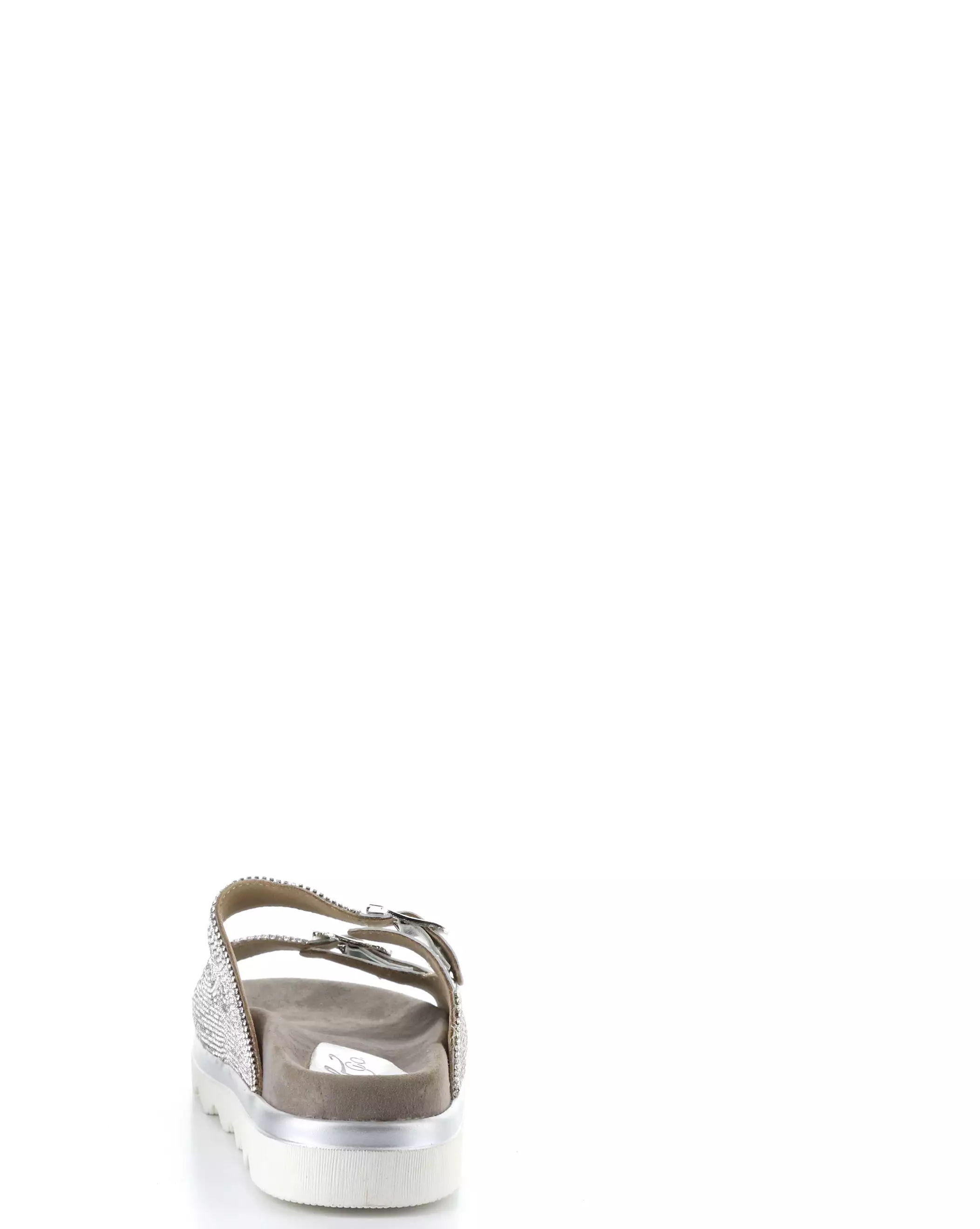 Dahna Silver Slip-on Sandals