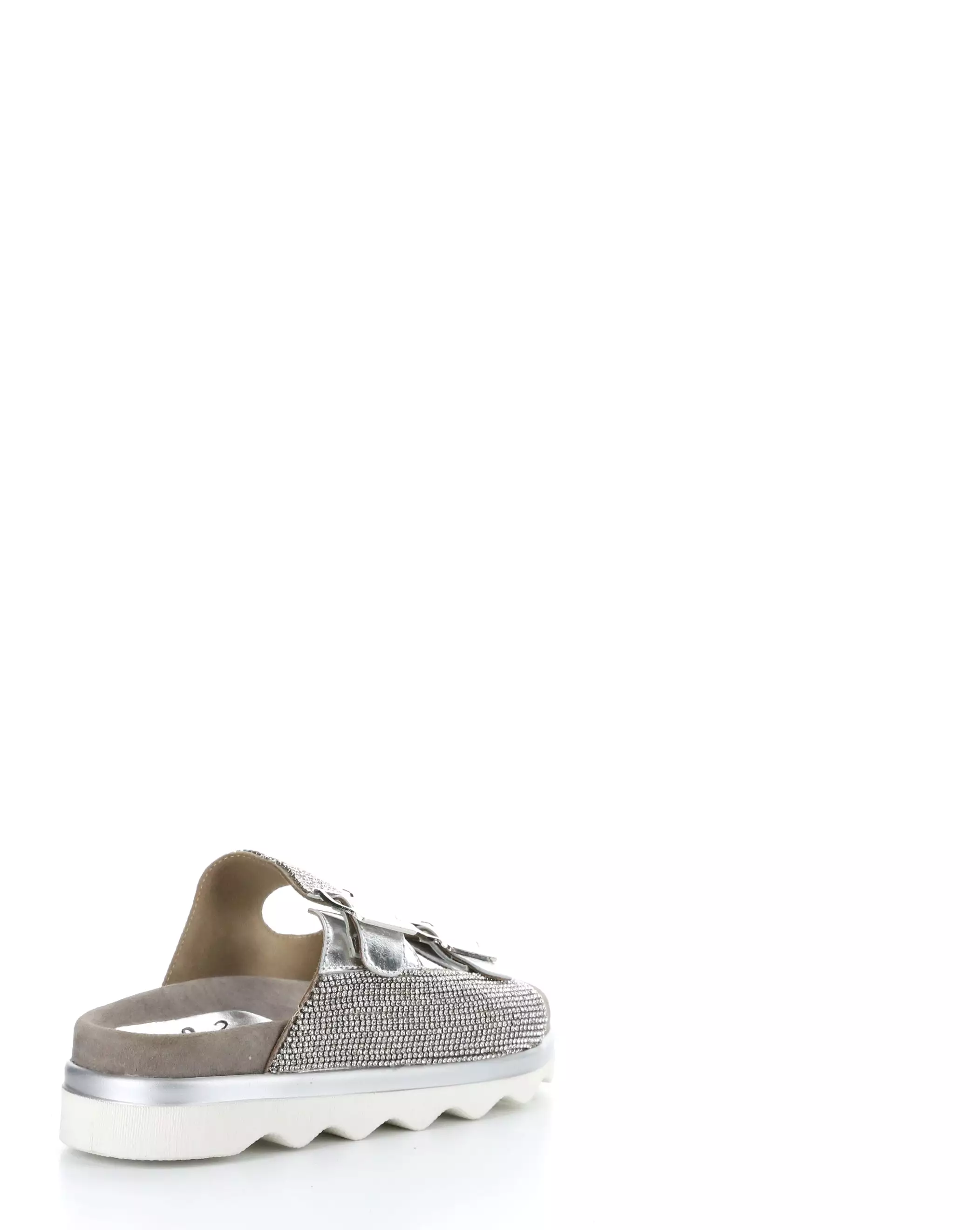 Dahna Silver Slip-on Sandals