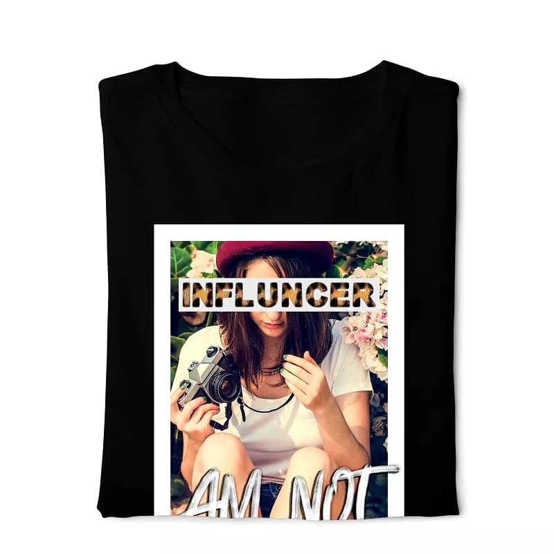 Digital Graphics Basic T-shirt Black - No Influencer