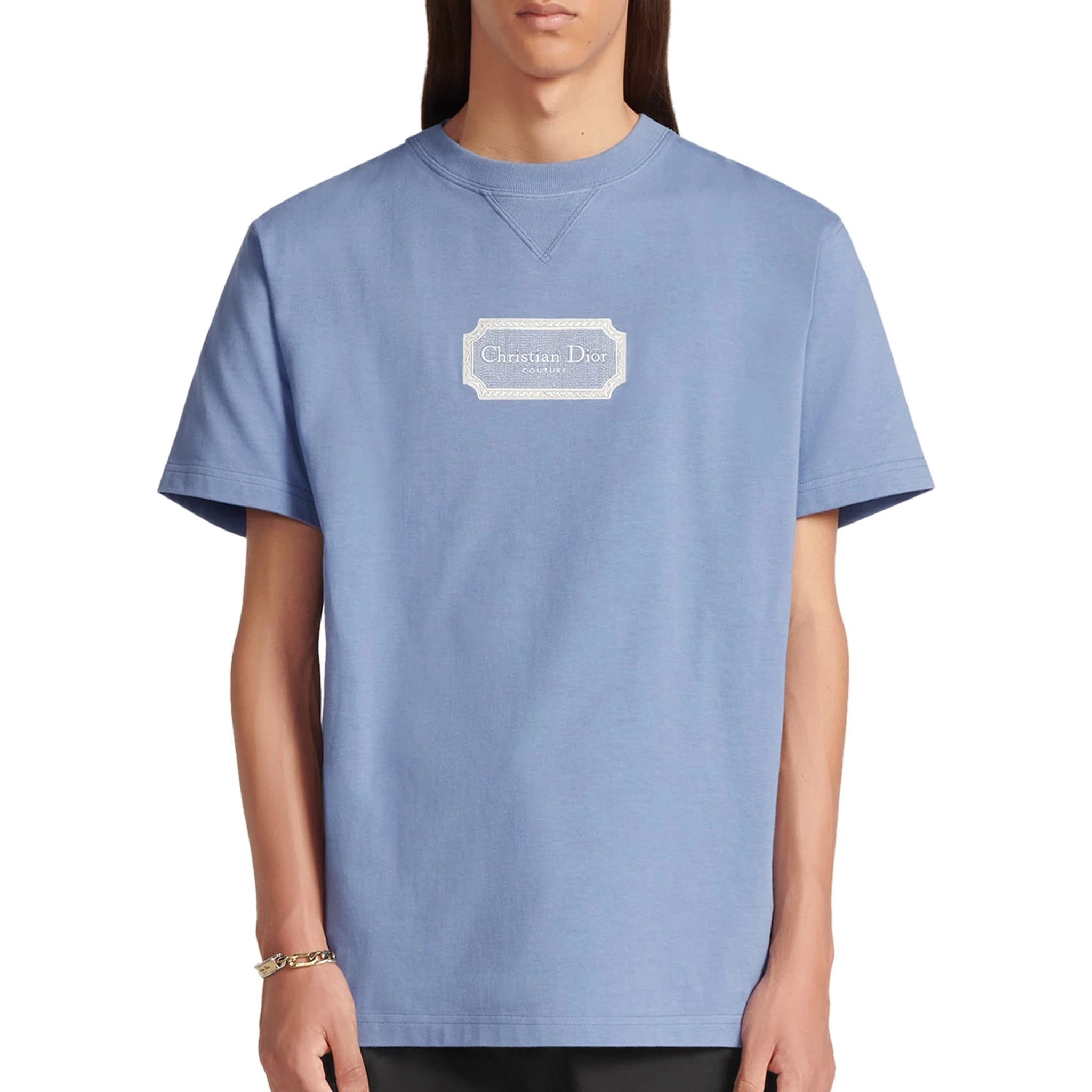 'Dior Christian Dior Relaxed Fit Blue T Shirt'