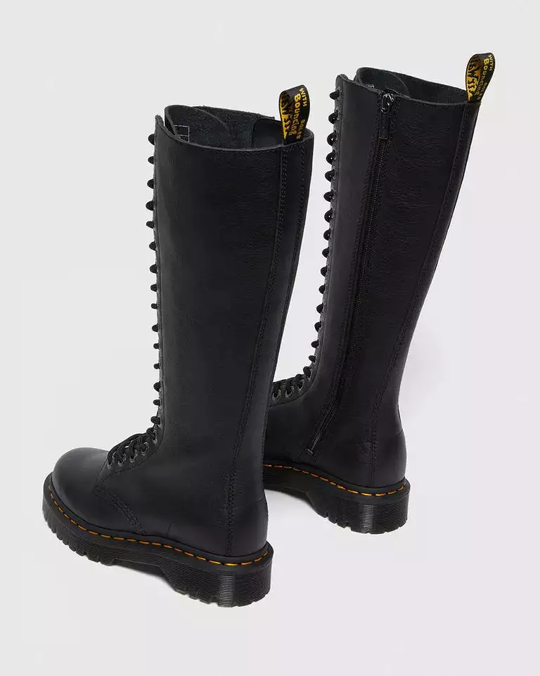 Doc Martens Women's Black Pisa Leather Knee High Boots