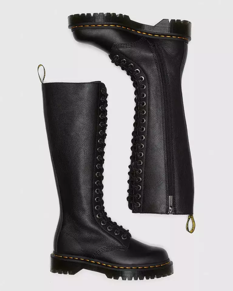 Doc Martens Women's Black Pisa Leather Knee High Boots