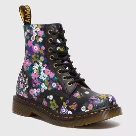 Dr. Martens 1460 Pascal Black+Multi Vintage Floral Backhand - Women's Shoes