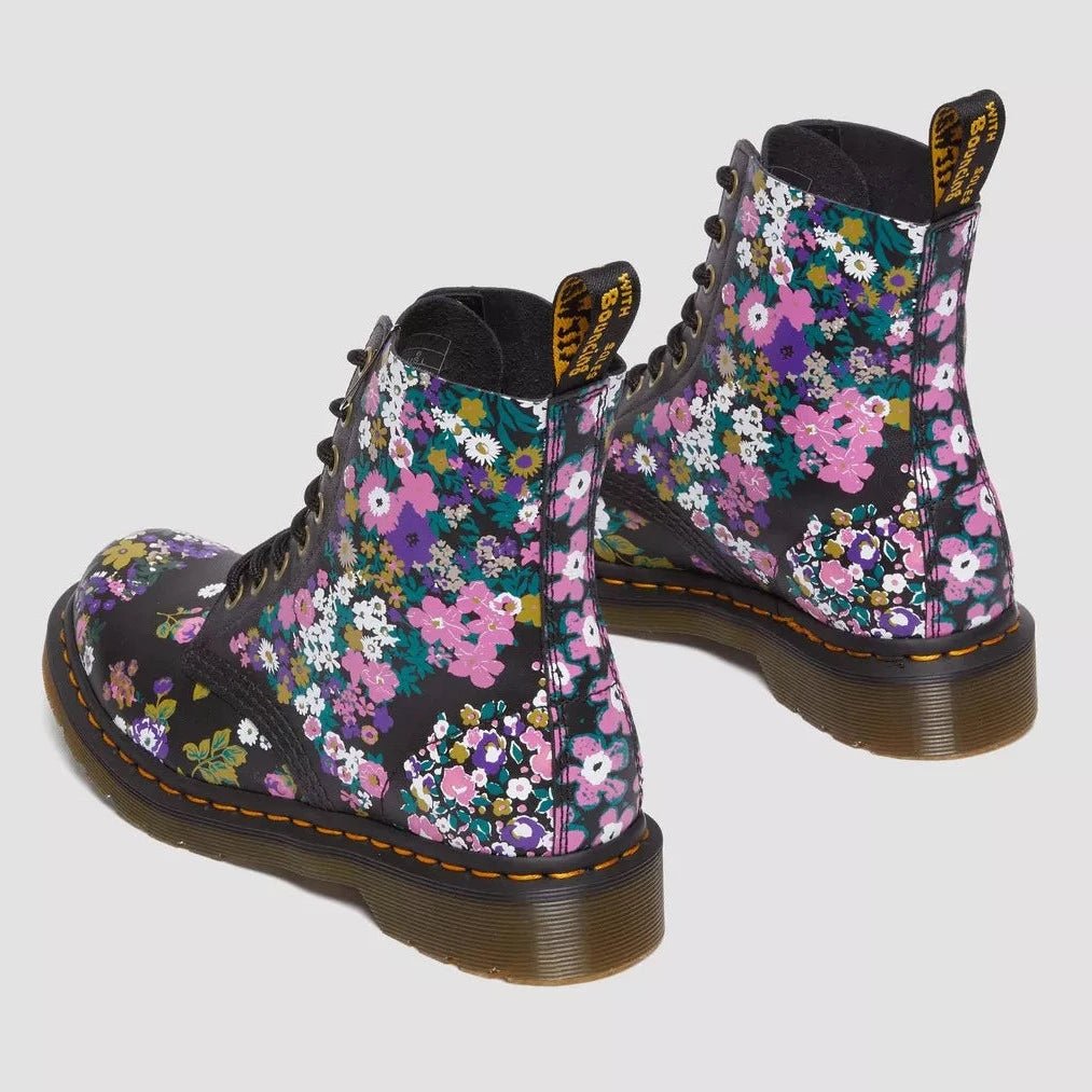 Dr. Martens 1460 Pascal Black+Multi Vintage Floral Backhand - Women's Shoes