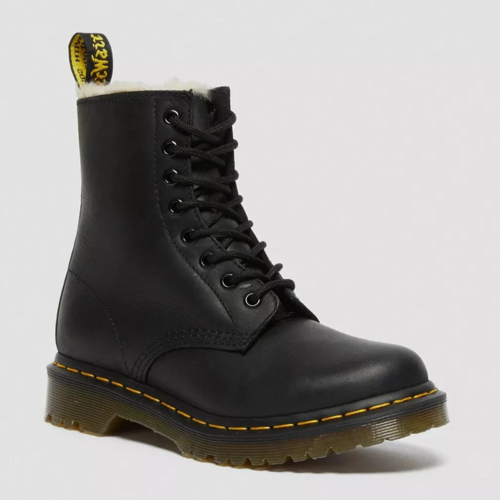 Dr. Martens 1460 Serena Faux Fur Lined Black