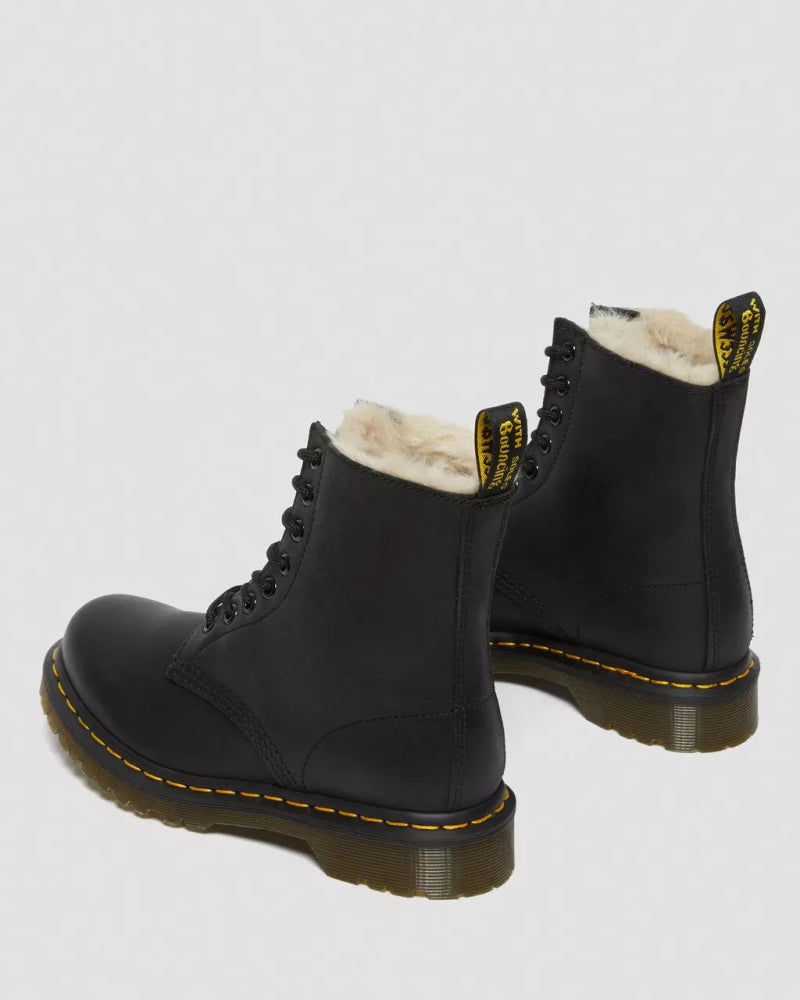 Dr. Martens 1460 Serena Faux Fur Lined Black