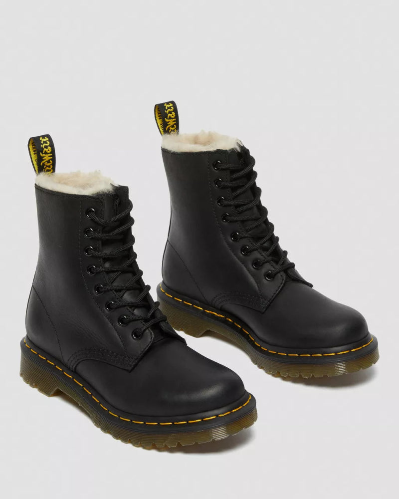 Dr. Martens 1460 Serena Faux Fur Lined Black