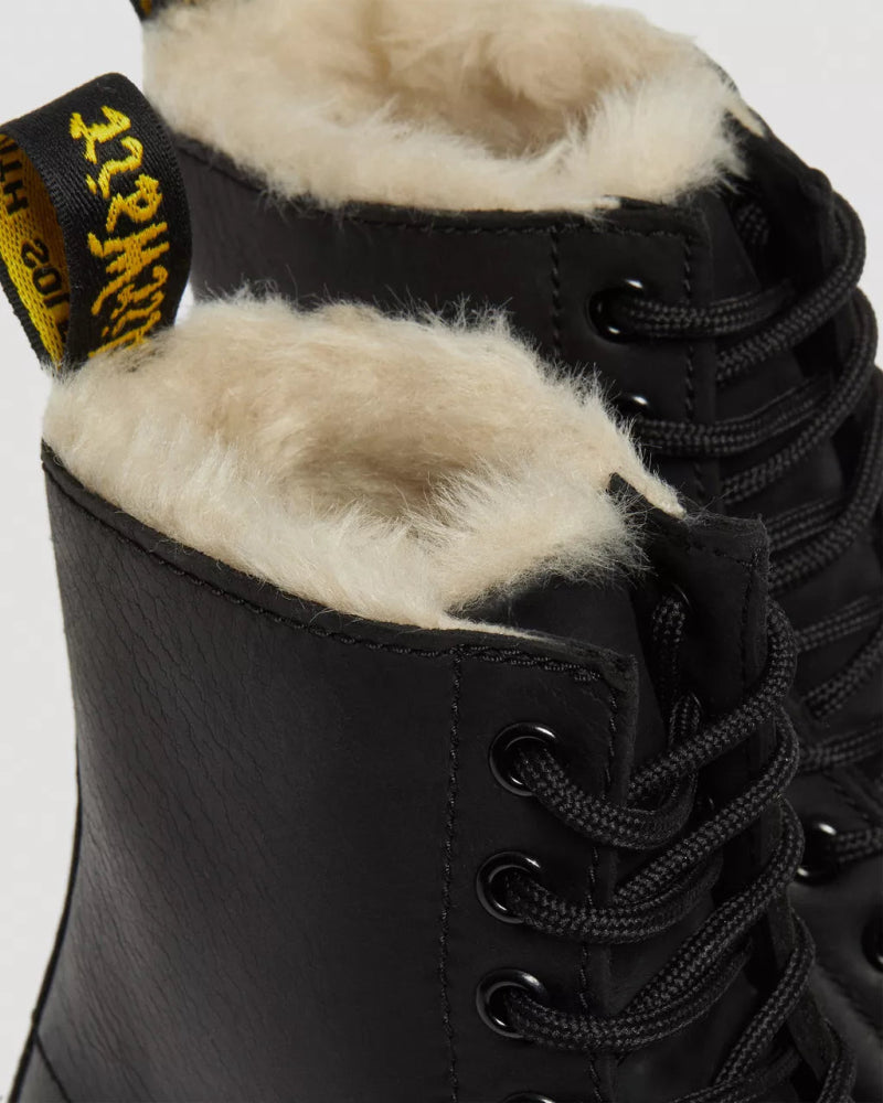 Dr. Martens 1460 Serena Faux Fur Lined Black