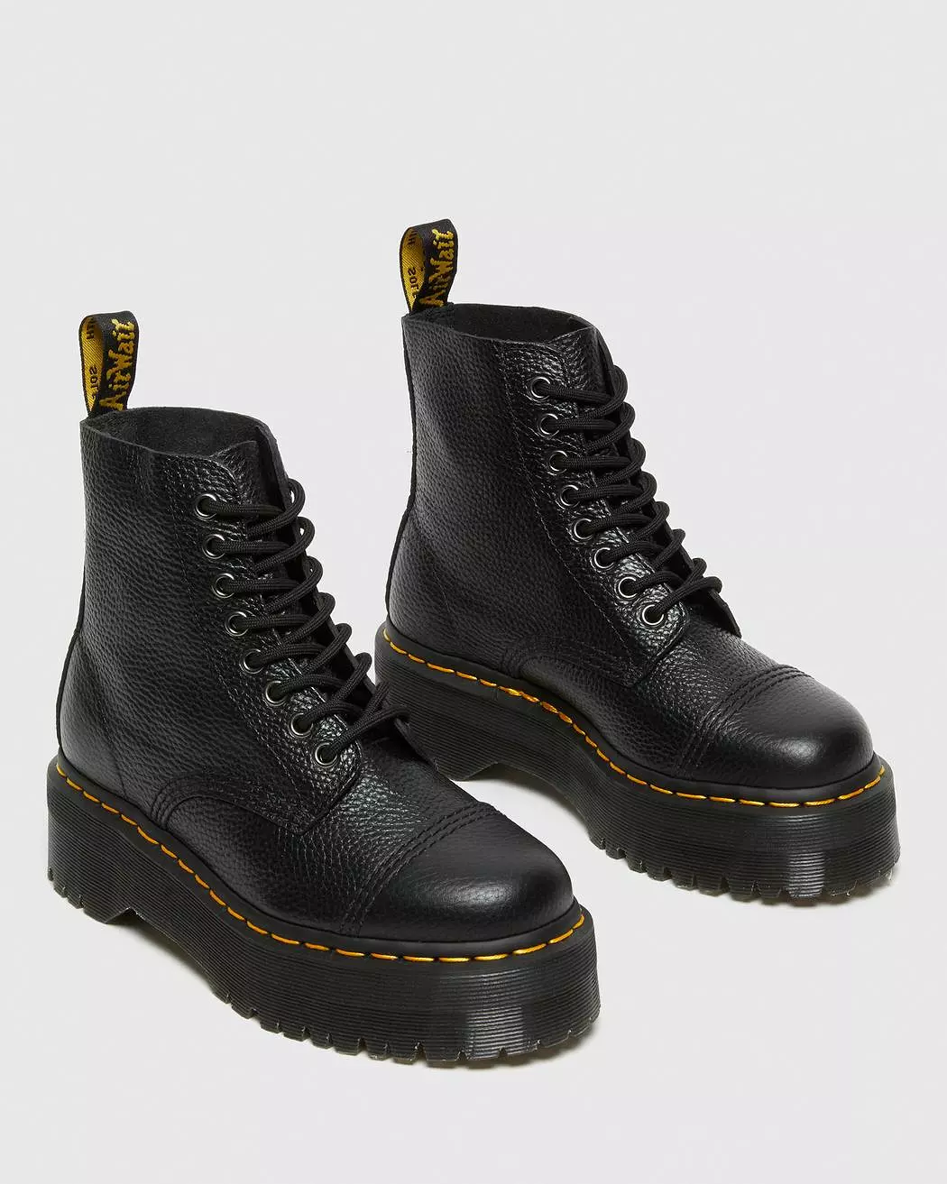 Dr. Martens Sinclair Milled Nappa Leather Platform Boots - Black