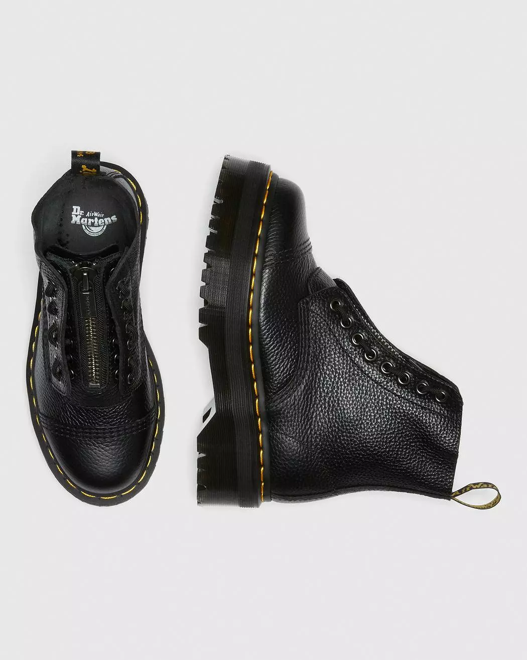 Dr. Martens Sinclair Milled Nappa Leather Platform Boots - Black