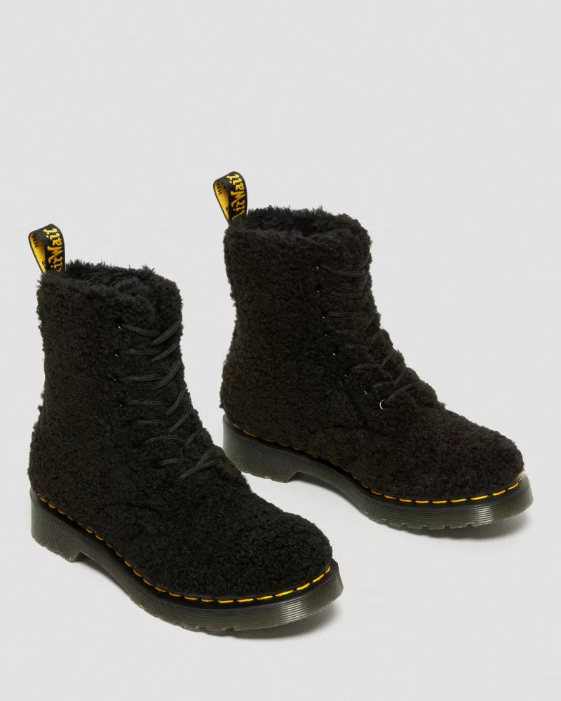 Dr. Martens Women's 1460 Pascal Faux Shearling - Black Lux Borg boots