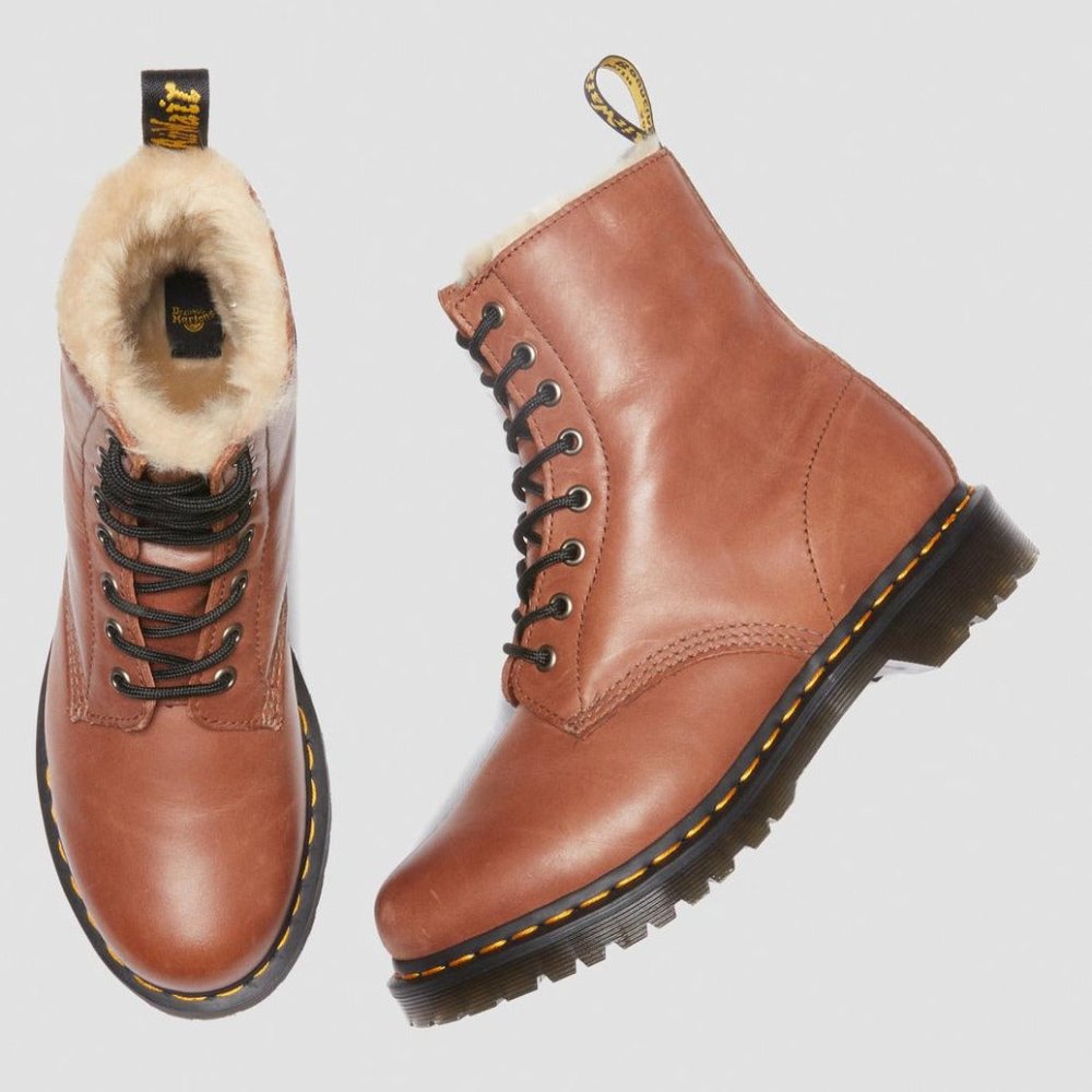 Dr. Martens Women's 1460 Serena Faux Fur Lined Boots - Tan