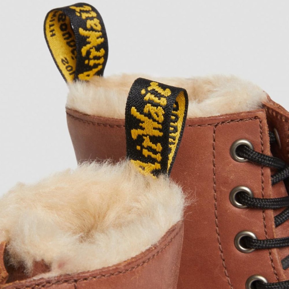 Dr. Martens Women's 1460 Serena Faux Fur Lined Boots - Tan