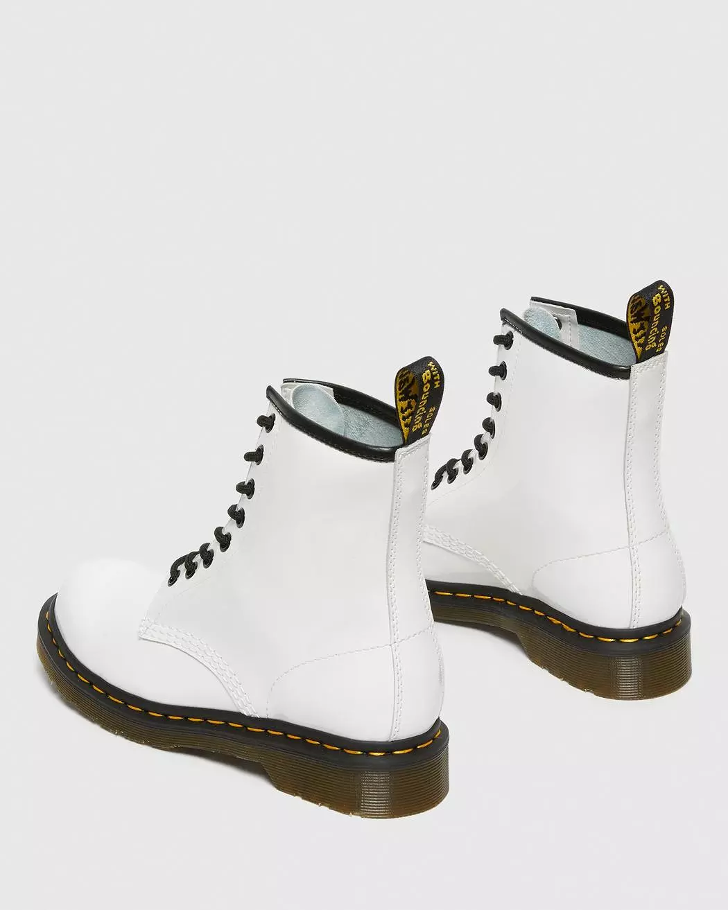 Dr. Martens Women's 1460 White Patent Leather Lace Up Boots