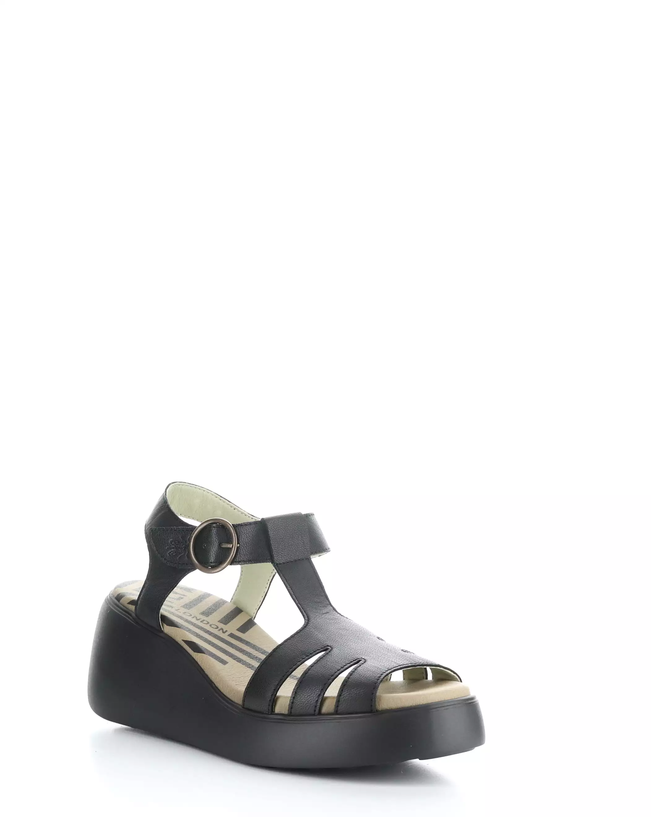 Duma Black Round Toe Sandals - DUMA955FLY 000