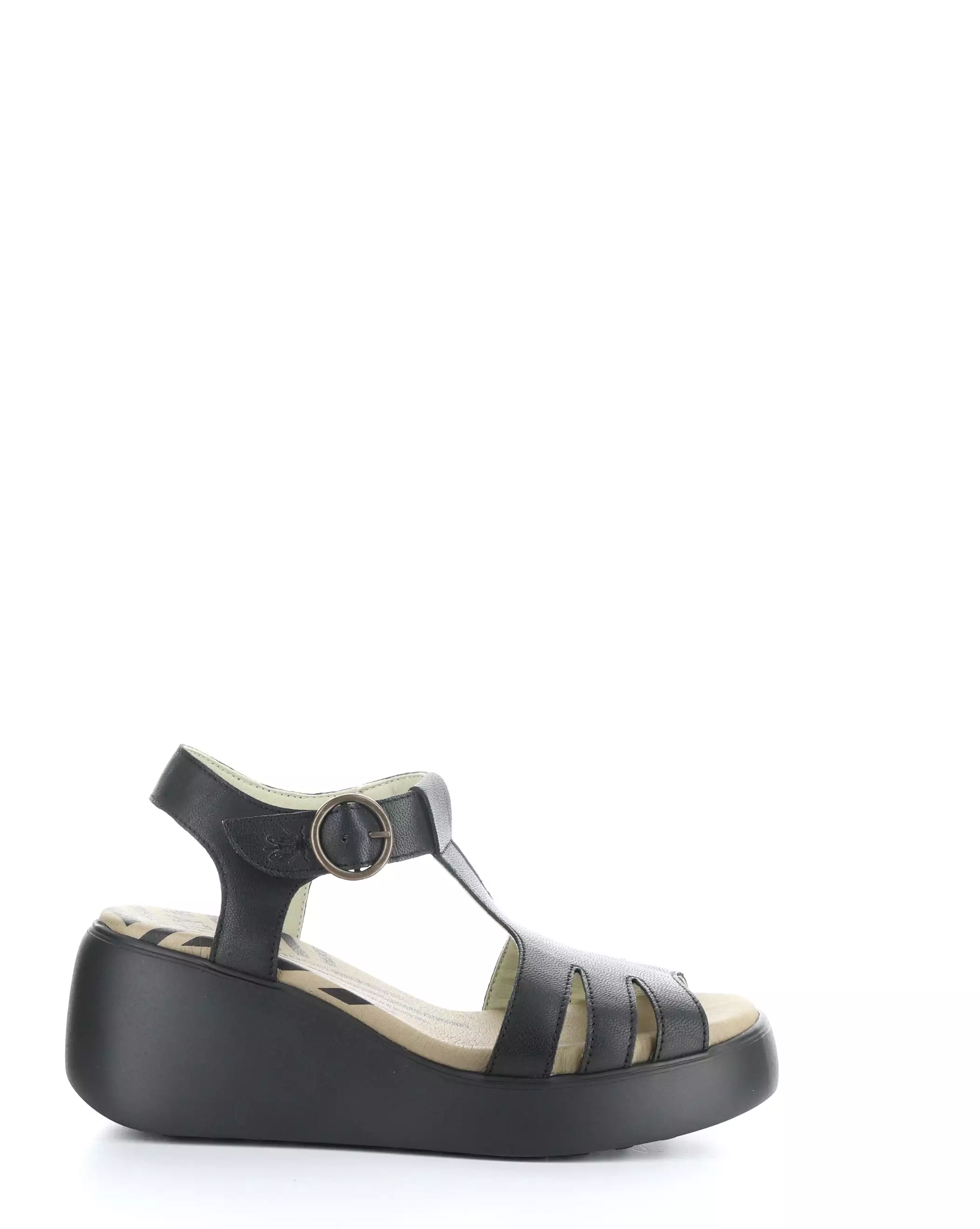 Duma Black Round Toe Sandals - DUMA955FLY 000