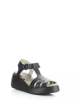 Duma Black Round Toe Sandals - DUMA955FLY 000