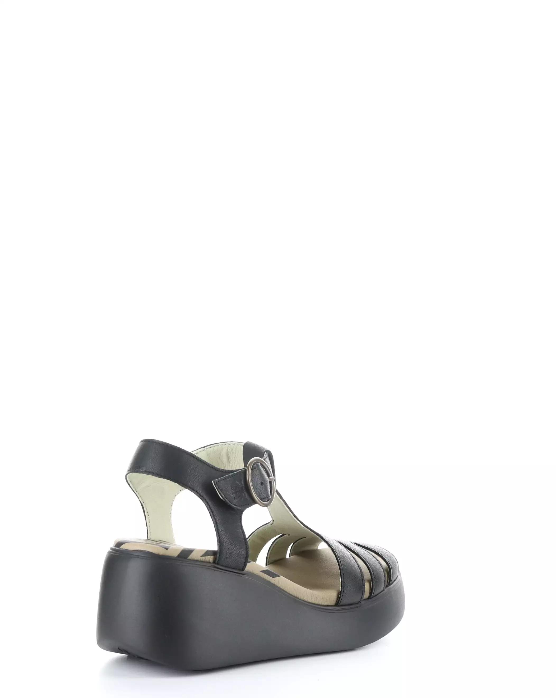 Duma Black Round Toe Sandals - DUMA955FLY 000