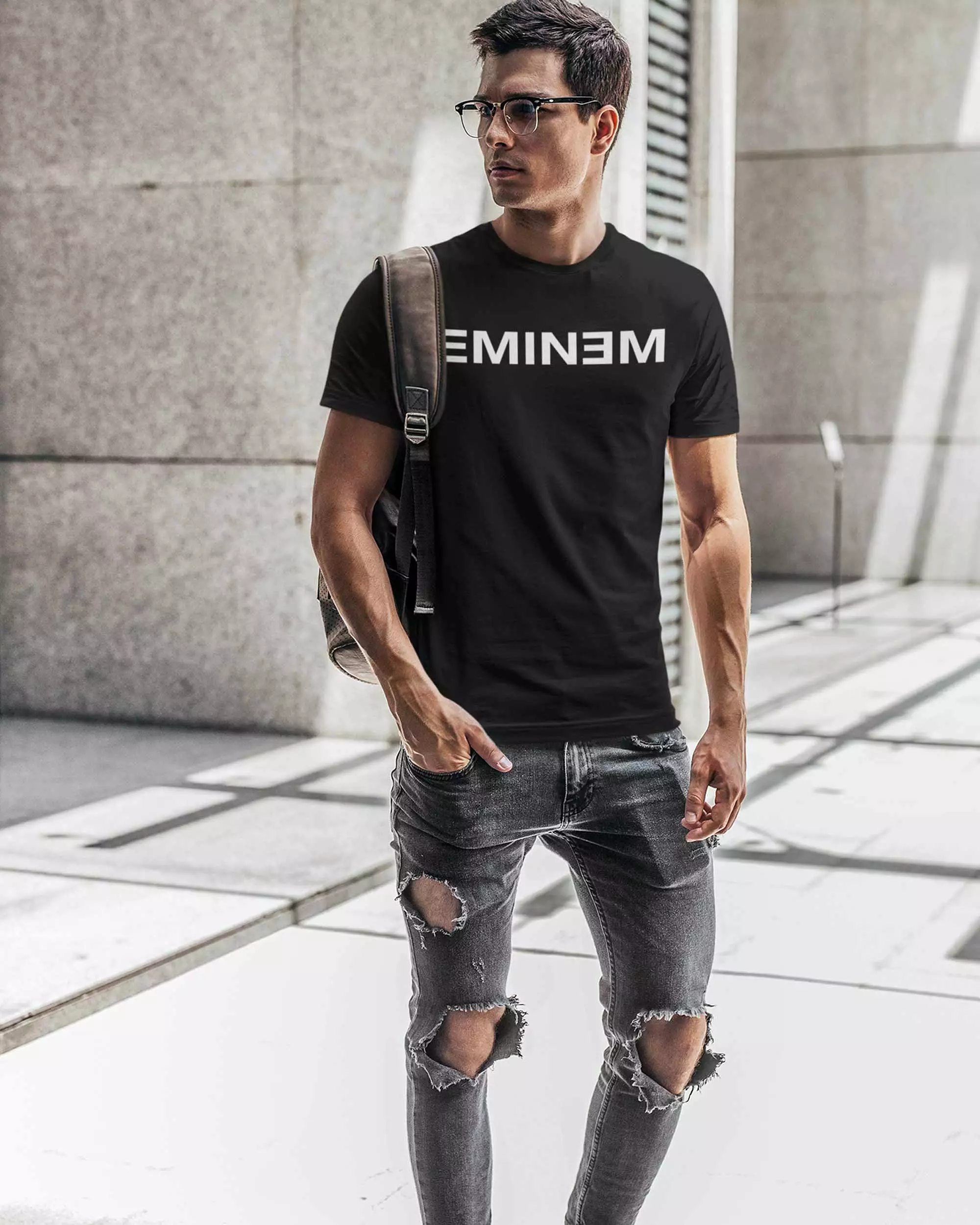 Eminem - Black Digital Graphics T-shirt