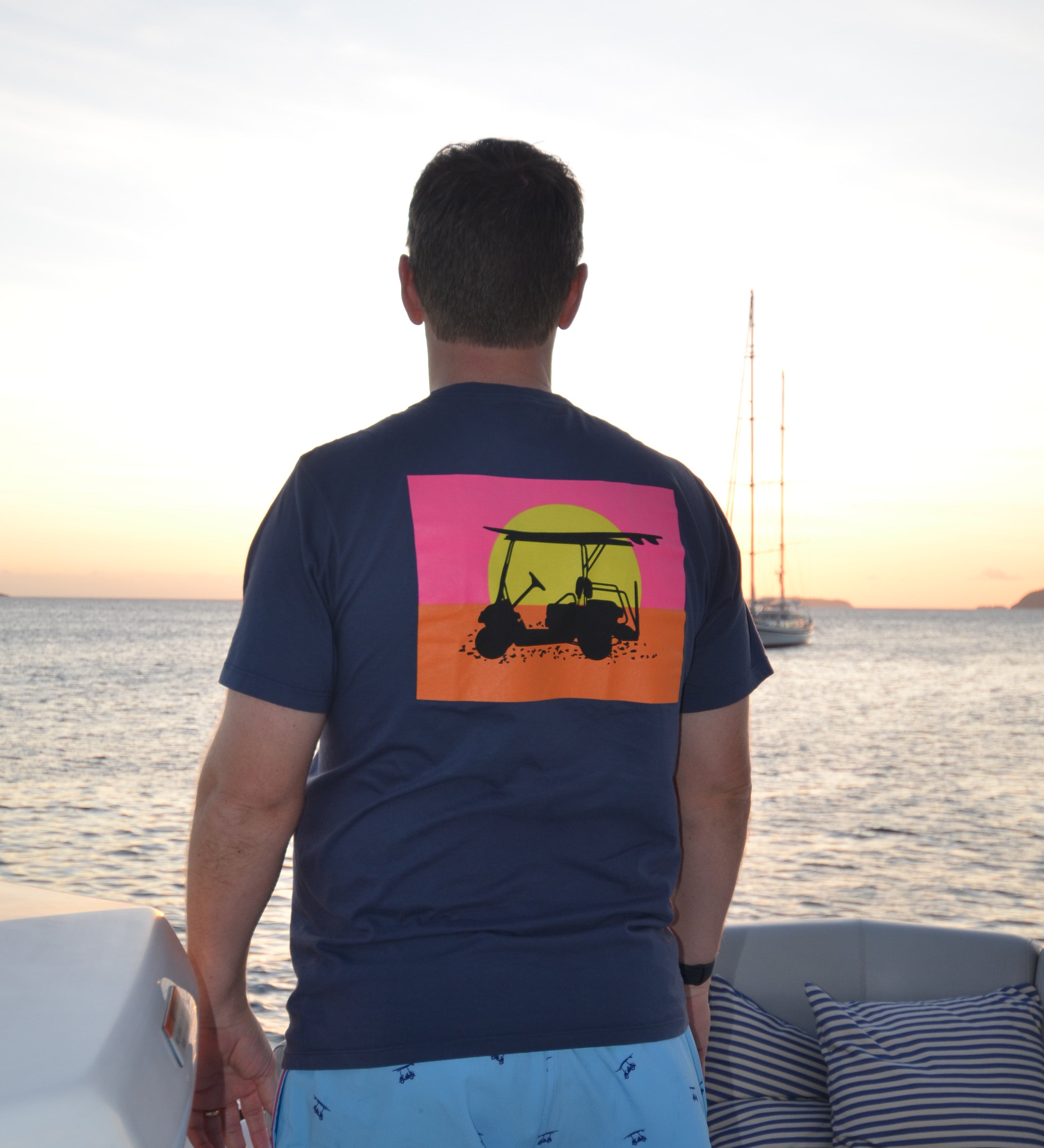 Endless Sunset Island Tee - Navy