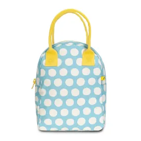 Fluf Zipper Lunch Bag - Blue Dot.