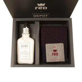 GIFT BOX RED&DEPOT WITH AFTERSHAVE Man Vega Carminio