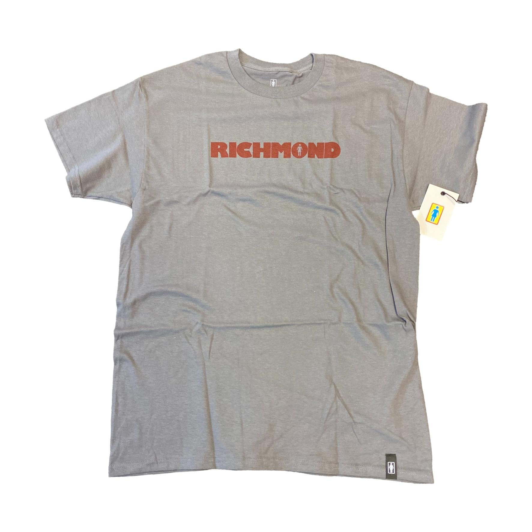 Girl Skateboards Richmond Tee Grey/Maroon OG