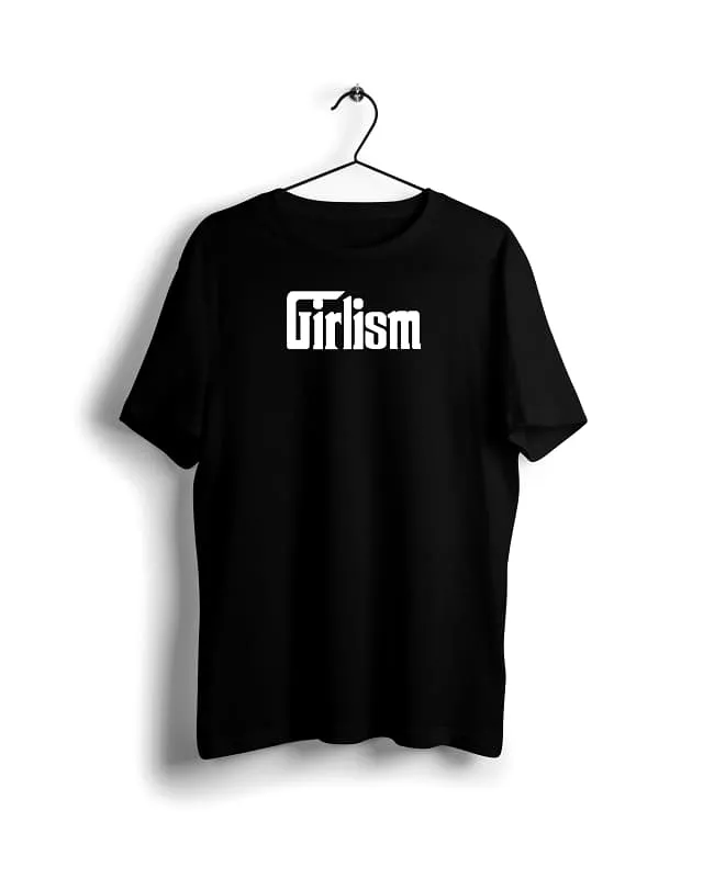 Girlisim - Black Basic T-shirt with Digital Graphics