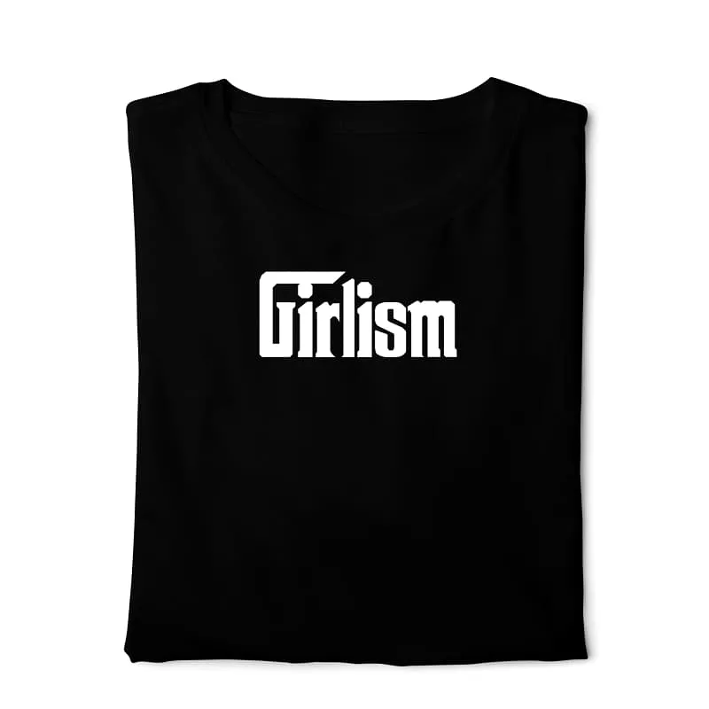 Girlisim - Black Basic T-shirt with Digital Graphics