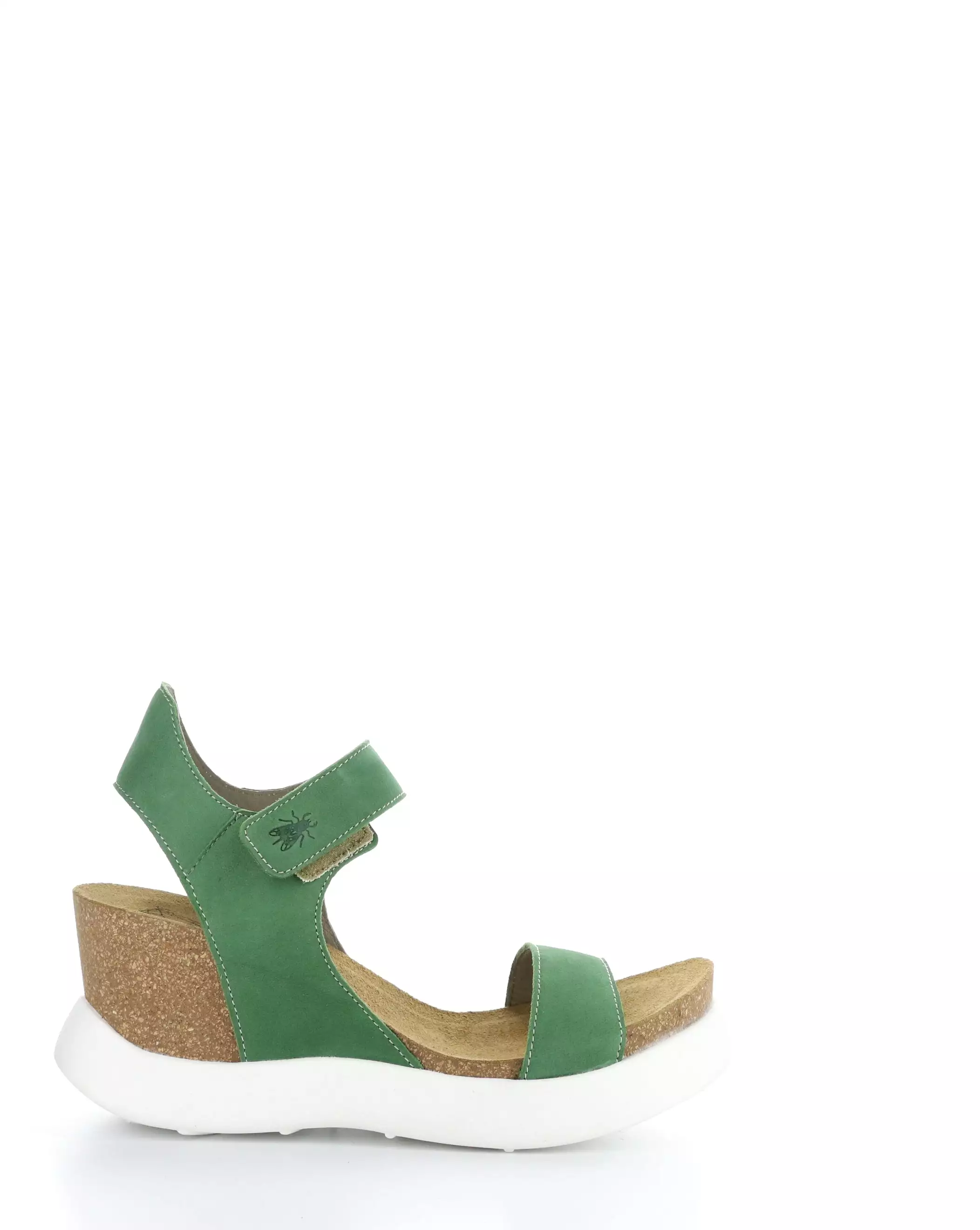 GOGO967FLY 003 Lime Green Sandals with Velcro Straps