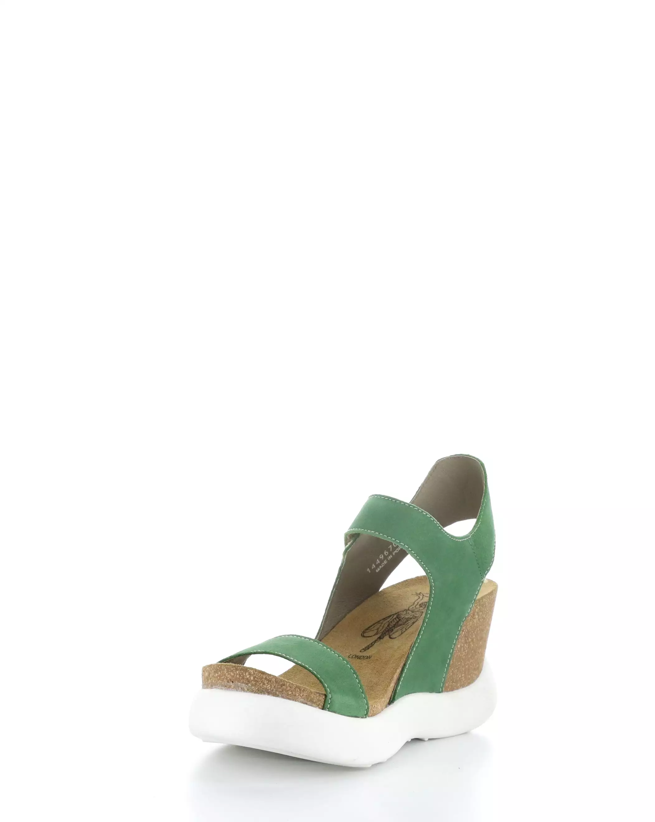 GOGO967FLY 003 Lime Green Sandals with Velcro Straps