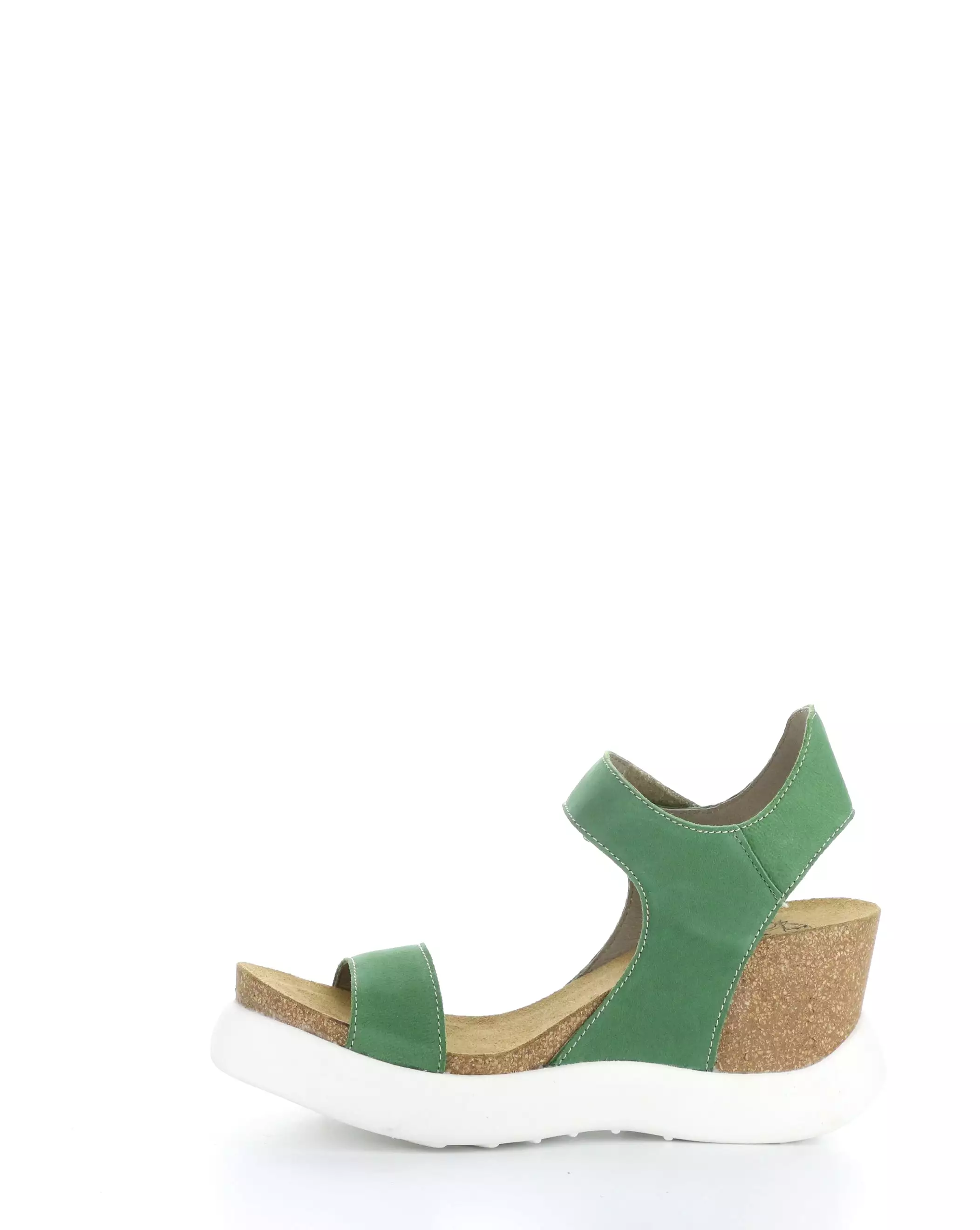 GOGO967FLY 003 Lime Green Sandals with Velcro Straps