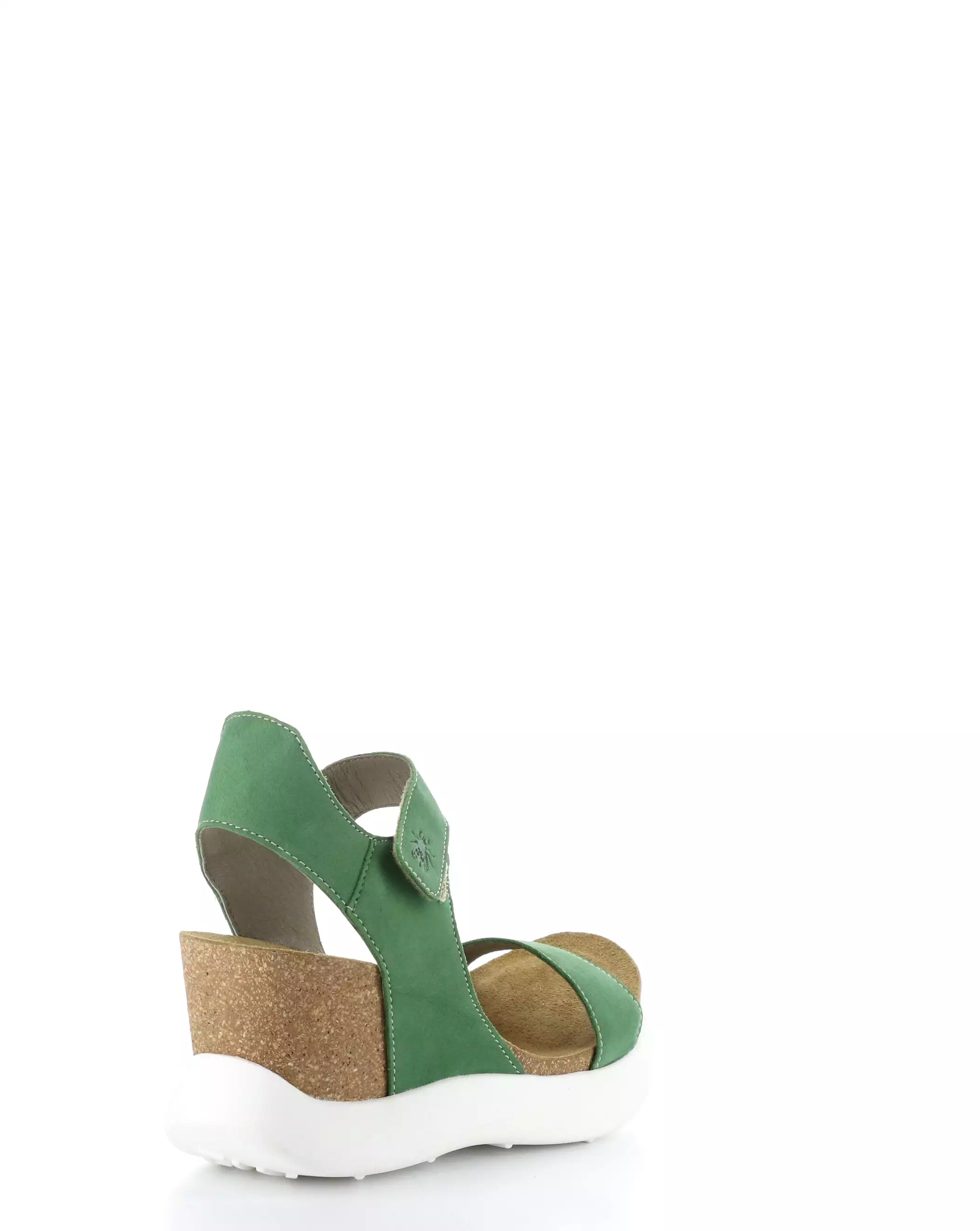 GOGO967FLY 003 Lime Green Sandals with Velcro Straps