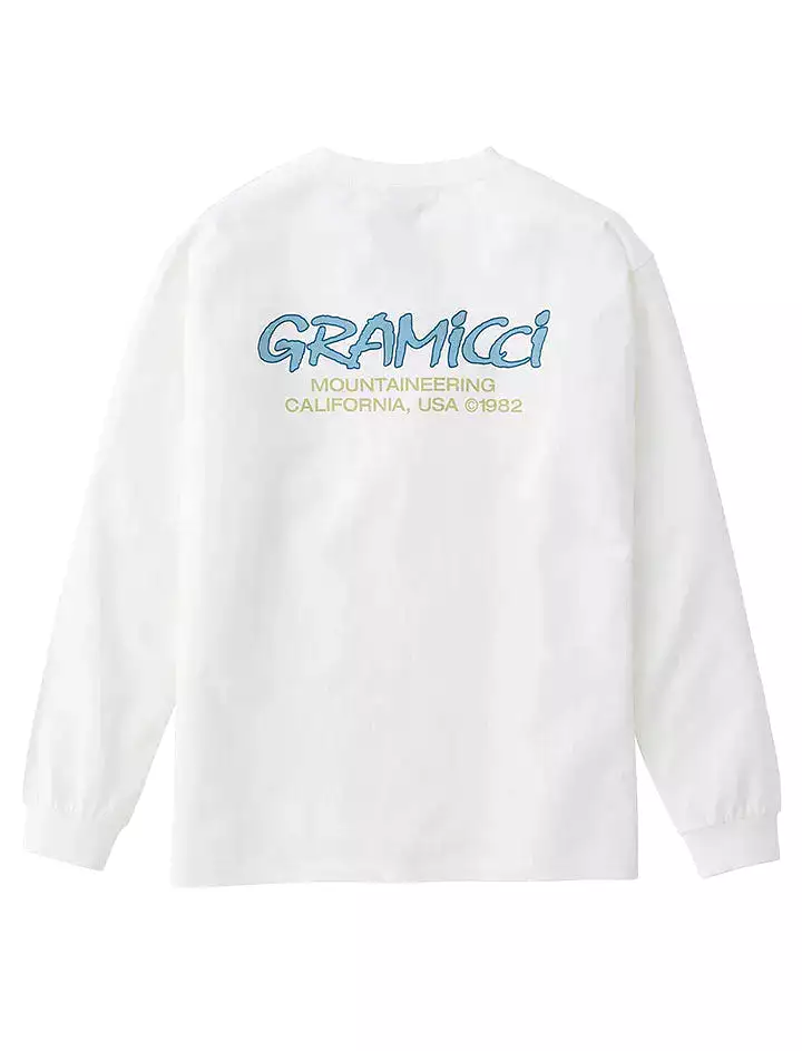 Gramicci Mountaineering Long Sleeve T-Shirt White Blue