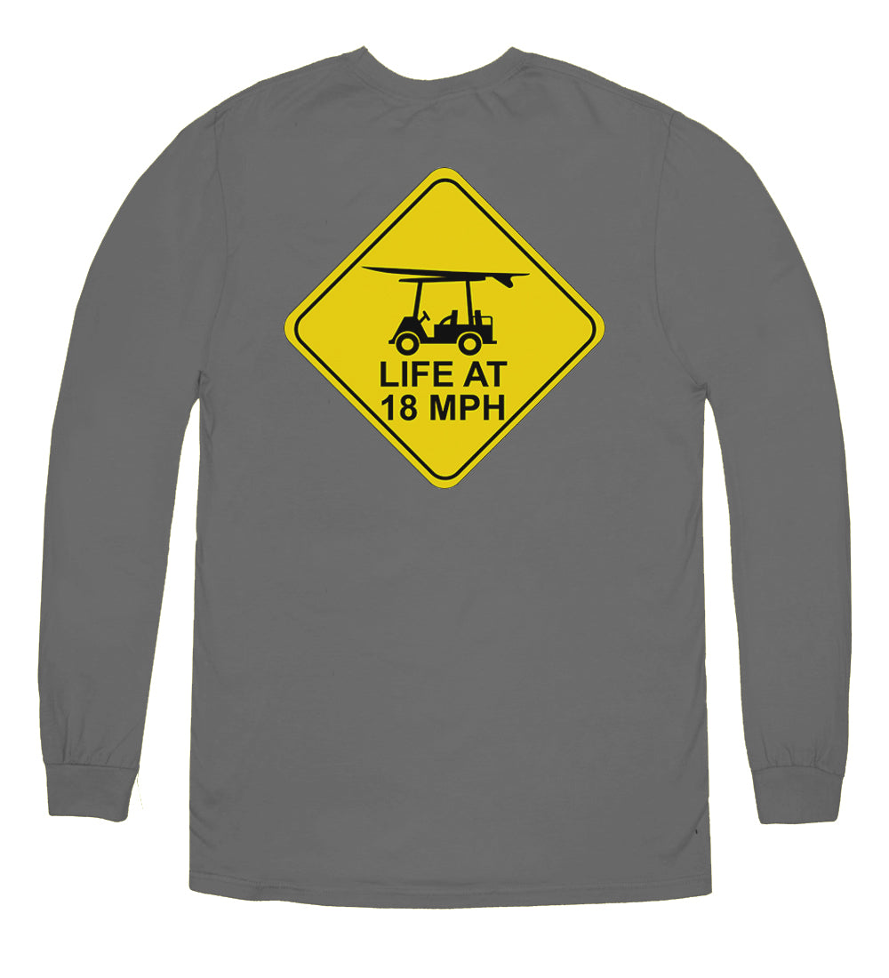 Graphite Island Tee - Long Sleeve Life at 18 MPH